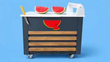 Wassermelonen-Arbeitstisch