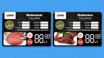 Laminated meat labels