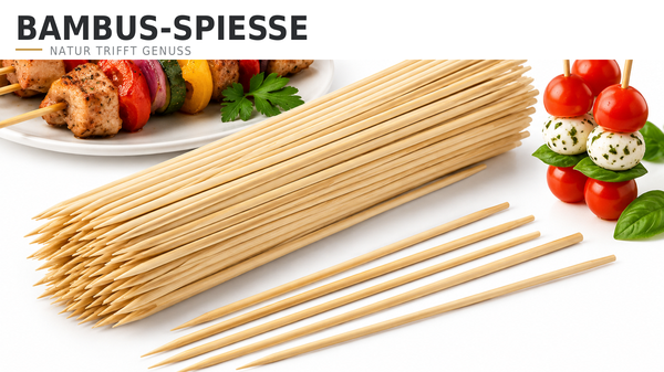 Bamboo skewers for butchers, grill and catering