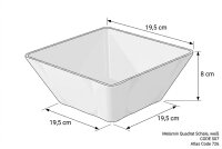 Bol carré en mélamine | 19,5x19,5x8cm |...