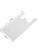 Sacs bretelles | Blanc | HDPE | En bloc | 30+20x60cm |...