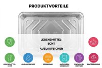Pandax -aluminium tray- R4000 | 525x325x36mm | 4850 cc | Height: 36mm | 50 pcs / carton (2 packs x25)