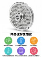 WOLFCUT | Grilles de hachoir en inox pour taille 32 |...