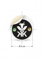 Label roll | Stickers with LOGO | Round 5cm adhesive film...