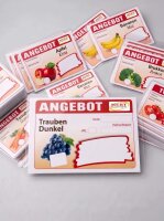 Lamine meyve sebze etiketi seti. 260 adet A5 format logolu
