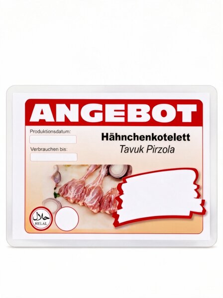 Set gelamineerde vleesetiketten. 140 stuks A7 | 35 stuks | A4-formaat | Neutraal