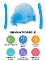 PP disposable clip caps | Blue | Univer / gr | 2000 pcs / carton