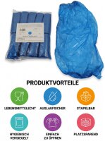 PE-Einweg Ärmelschoner | Blau | 40cm | mit Gummizug...