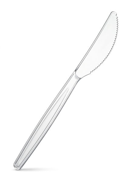 Plastic knife | Reusable | Premium | Transparent 1000 pcs / carton | (20x50)