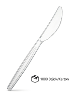 Plastic knife | Reusable | Premium | Transparent 1000 pcs...