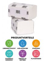 Bulkysoft napkins "System One" | 2-ply | 21x16-1 / 2 | Cellulose pulp | White | 4000 pcs / carton | (20x200)