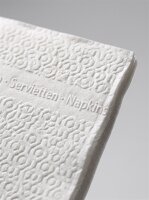 Napkins-Simge-33x33cm | Standard | Cellulose pulp | 1-ply | 1 / 4 fold | White | Embossed | 2000 pcs / carton