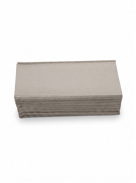 Folded paper towels | Grey | 1-ply | V-fold | 25x23cm | 4000 pcs / carton | (20x200)