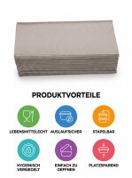 Folded paper towels | Grey | 1-ply | V-fold | 25x23cm | 4000 pcs / carton | (20x200)