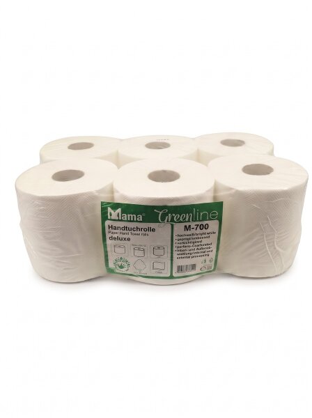 Mama Greenline havlu | 6 rulo / paket | (6x360 yaprak) | Göbek ölçüsü: 60mm