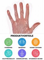 Gants LDPE /Polyclassic | Transparent/jetable | 50 pièces / paquet