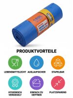 Premium Müll-und Abfallsäcke | 150L | Extra stark | 80x120cm | 100 Stück / Karton | (10x10)