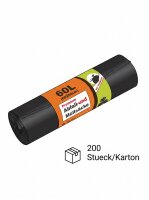 Premium Müll-und Abfallsäcke | Schwarz 60L |...