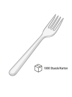 Plastic fork | Reusable | Deluxe | Transparent | 1000 pcs...