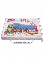 Pizza-Karton | Weiß | 60x40x5cm | 50 Stück / Pack