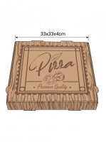 Pizza-Karton | Braun | 33x33x4cm | 100 Stück / Pack