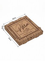 Pizza-Karton | Braun | 30x30x4cm | 100 Stück / Pack