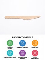 Couteau 165 mm | Bois | 2000 pièces / carton | (20x100)