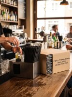 PP reusable straws | Black | 2x240mm | 5000 pcs / carton | (20x250)