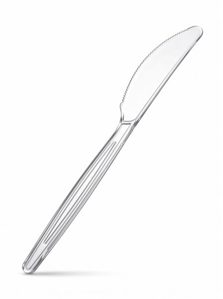 Plastik bıçak | Yeniden kullanılabilir | Premium | Şeffaf 1000 adet / koli | (10x100)