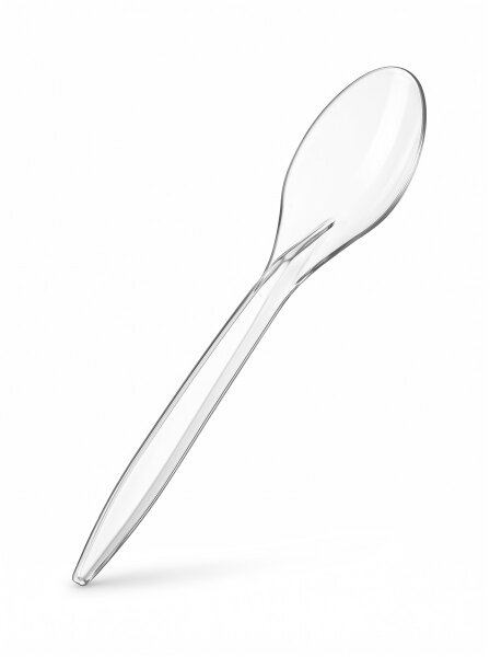 Plastik Löffel | Mehrweg | Premium | Transparent 1000 Stück / Karton | (10x100)