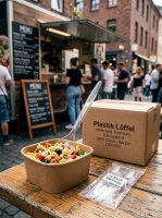 Plastik Löffel | Mehrweg | Premium | Transparent 1000 Stück / Karton | (10x100)