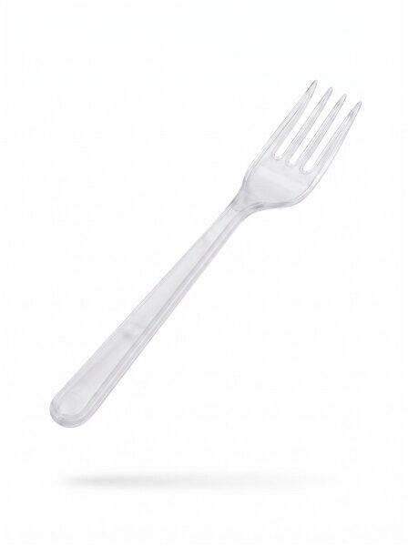 Plastic fork | Reusable | Deluxe | Transparent | 1000 pcs / carton | (10x100)
