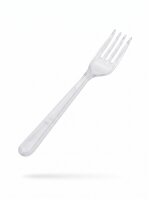 Plastic fork | Reusable | Deluxe | Transparent | 1000 pcs...