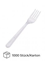 Plastic fork | Reusable | Deluxe | Transparent | 1000 pcs...