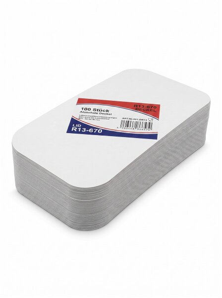 Deckel für Aluschale R13 / 670ml | 1000 Stück / Karton | (10x100)