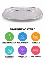 Pandax aluminium serving platter | V350G oval 35cm | 100 pcs / carton | (10x10)