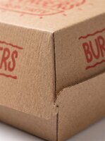 Hamburger box (New York) | Large | 115x115x90 | F flute | 150 pcs / carton | (3 packs x50)