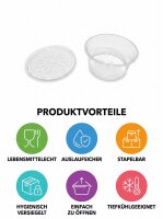 Feinkostbecher Dressing Box (Saucecup) - 80 cc | Kombi-Verp transparent mit transparent Deckel | 500 Stück / Karton
