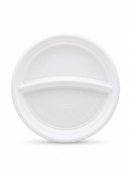 أطباق وجبات قابلة لإعادة الاستخدام | مقسم إلى 2 | (PP)22cm | 800 قطعة / كرتونة | (8x100)