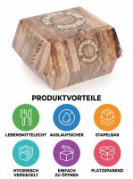 Hamburgerbox | Kraft | Wood Design-M | 500 stuks / doos | (50x10)