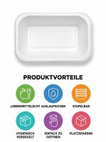 Barquette repas | 609 Gr | D 1 compartiment | Blanc |...