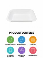 Barquette repas | 608 Gr | D 1 compartiment | Blanc |...