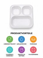 Barquette repas | 603 Gr | Compartiment A3 | Blanc |...