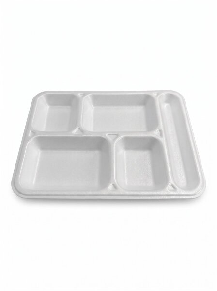 Menüschale | 5-Fach | Tabldot | Weiß | 100 Stück / Pack