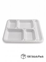 Barquette repas | 5 compartiments | Tabldot | Blanc | 100...