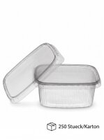 Salatbox | 250 cc | eckig | Kombi-Verpackung | mit Deckel...
