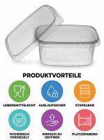Salad box | 250 cc | Square | Combination pack | With lid | 250 pcs / carton