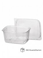 Salatbox | 125 cc | eckig | Kombi-Verpackung | mit Deckel...