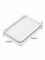 Paper plates rectangular | 16x24cm | 500 pcs / carton |...