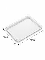 Paper plates rectangular | 16x20cm | 1000 pcs / carton |...